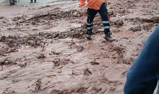 Artvin'de sağanak sonrası dereler taştı