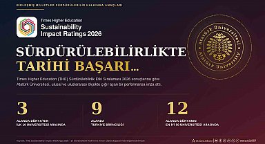 Atatürk Üniversitesi tarih yazdı; 3 alanda dünyanın ilk 10'unda, 9 alanda Türkiye birincisi
