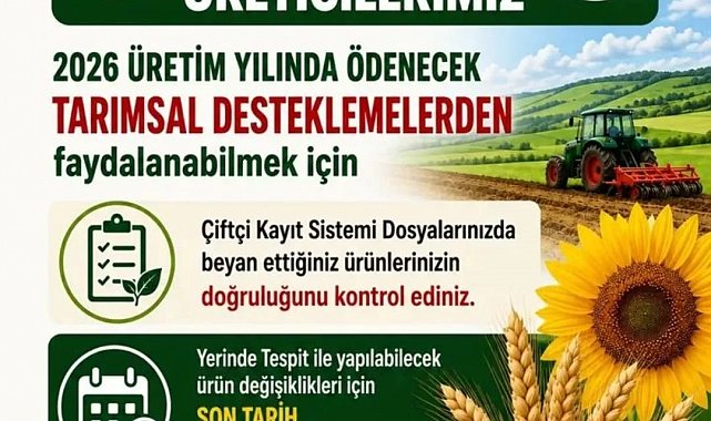 Aydınlı üreticilere ÇKS uyarısı: "Son tarih 30 Haziran