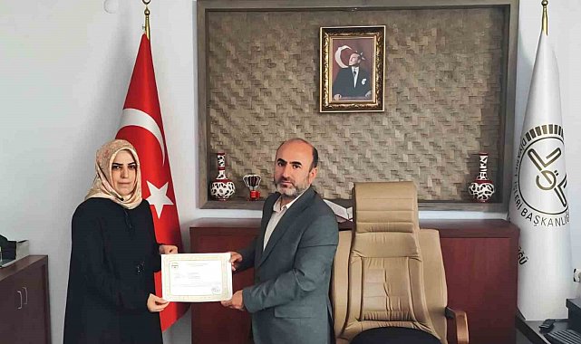 Aydıntepe Müftülüğü personeli başarı belgesiyle taltif edildi