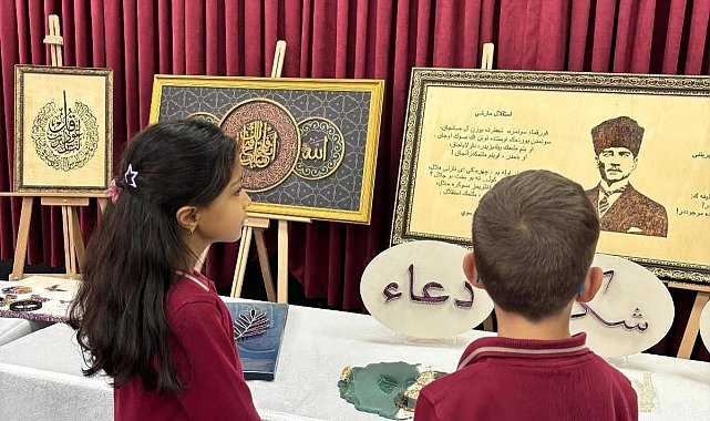 Aydıntepe'de öğrencilerin sanat ve deney çalışmaları sergilendi