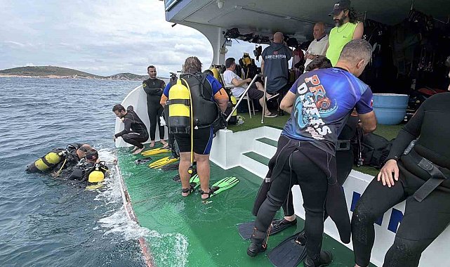 Ayvalık'ta bin 500 yıllık Bizans batığı sportif dalışa açıldı