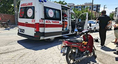Bafra'da motosiklet sürücüsü yaralandı
