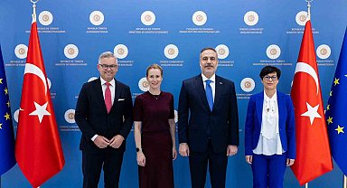 Bakan Fidan, AB Komisyonu Başkan Yardımcısı Kallas ve beraberindeki heyetle bir araya geldi