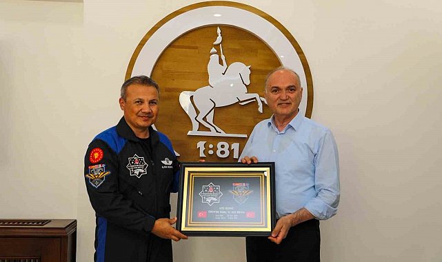 Başkan Özlü, Türkiye'nin ilk astronotunu ağırladı