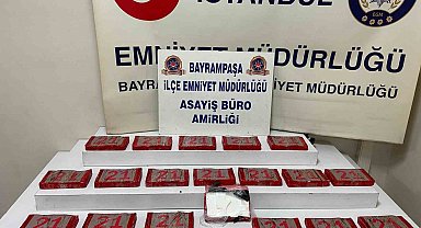 Bayrampaşa'da bir araçta 20 kilogram kokain bulundu