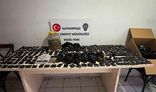 Bayrampaşa'da uyuşturucu imalathanesine baskın: 2 kilo marihuana ele geçirildi