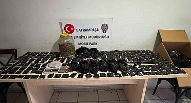 Bayrampaşa'da uyuşturucu imalathanesine baskın: 2 kilo marihuana ele geçirildi