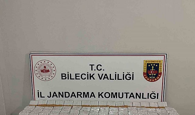 Bilecik'te 9 bin 320 adet doldurulmuş makaron ele geçirildi