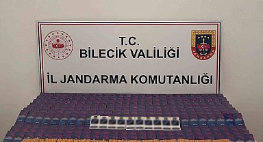 Bilecik'te 9 bin 900 adet doldurulmuş makaron ele geçirildi