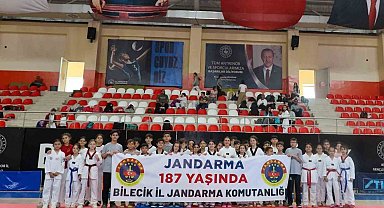 Bilecik'te jandarmanın 187. yılına özel pankart