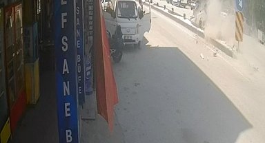 Bilecik'teki feci kaza güvenlik kamerasınca kaydedildi