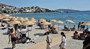 Bodrum'da sahiller doldu taştı