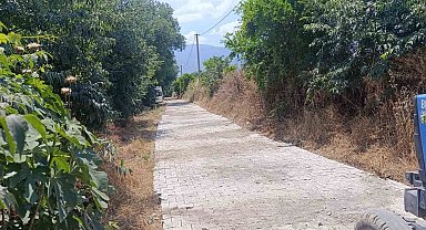 Bozdoğan Belediyesi'nden, Yazıkent'te parke taşı çalışması
