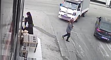 Bursa'da korku dolu anlar kamerada
