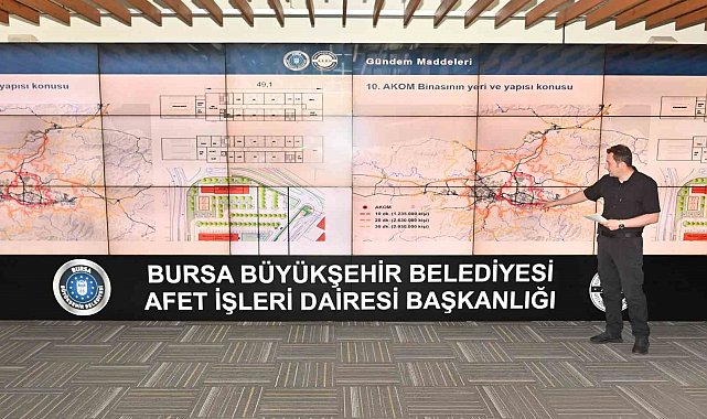 Bursa'nın afet planı AKOM'da masaya yatırıldı