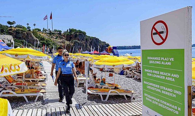 Büyükşehir zabıtasından 'Dumansız plaj' uygulaması denetimi