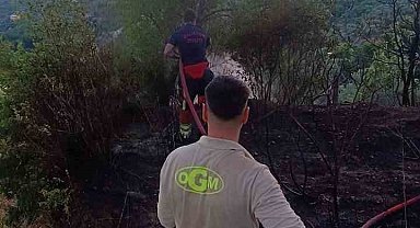 Çamlıbel de ot yangını korkuttu