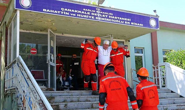 Çanakkale'de fırtına, dolu ve hortum tatbikatı gerçekleştirildi