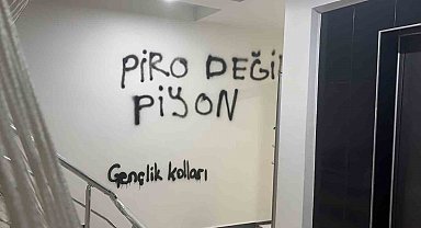 CHP Kayseri İl Başkanlığı binasının duvarlarına boyayla yazılar yazıldı