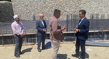 Çökek Mahallesi'nde cami inşaatı devam ediyor