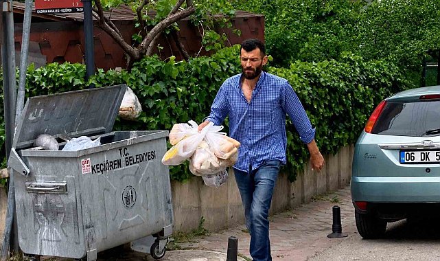 Çöpe atılan tonlarca ekmeği toplayıp hayvanlara ulaştırıyor