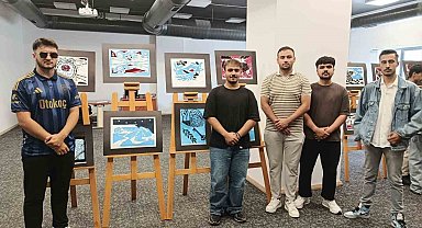 Çorum'da öğrencilerin eserleri sanatseverlerle buluştu