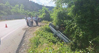 Çorum'da otomobil şarampolde takla attı: 1 yaralı