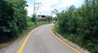 Cumayeri'nde yol çizgi çalışmaları tamamlandı