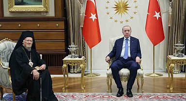 Cumhurbaşkanı Erdoğan, Fener Rum Patriği Bartholomeos'u kabul etti