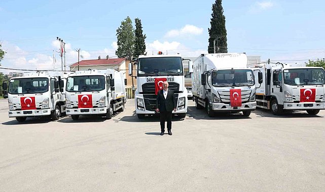 Darıca Belediyesinin araç filosuna 5 yeni hizmet aracı eklendi
