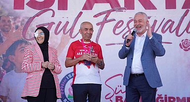 Demir adam Ali Bıdı, Gül Maratonu'nu başarıyla tamamladı