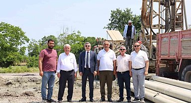 Dikmeli Köyü'nde içme suyu için sondaj çalışmaları sürüyor