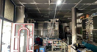 Eczanede çıkan yangın itfaiyenin müdahalesiyle söndürüldü