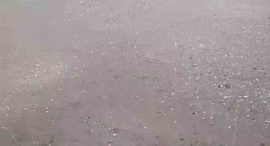 Edirne'de Kapıkule bögesinde dolu yağışı etkili oldu