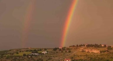 Elazığ'da gökkuşağı görsel şölen oluşturdu