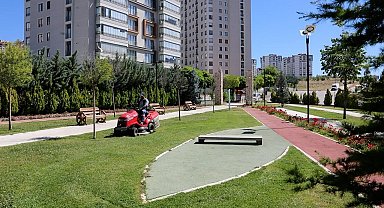 Elazığ'da yeşil alanlarda düzenleme çalışmaları sürüyor