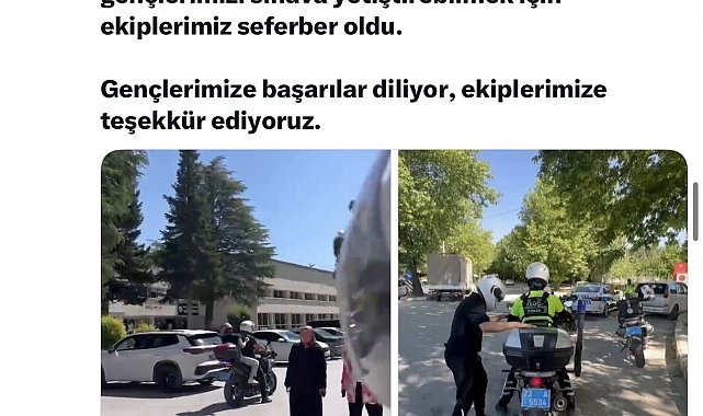 Elazığ'da YKS'ye geciken adayların imdadına polis ekipleri yetişti