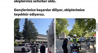 Elazığ'da YKS'ye geciken adayların imdadına polis ekipleri yetişti
