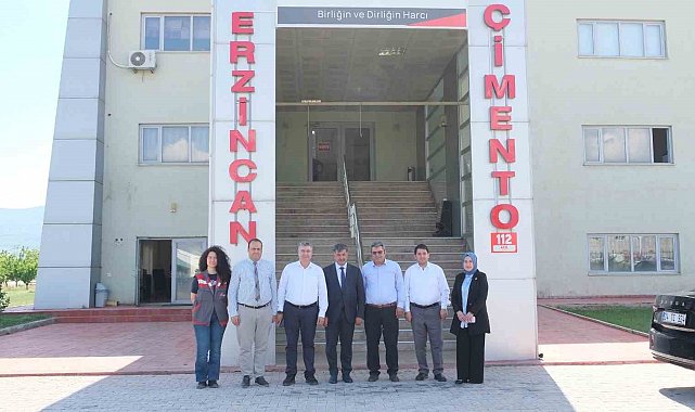Erzincan Belediye Başkanı Bekir Aksun, çimento fabrikasını ziyaret etti