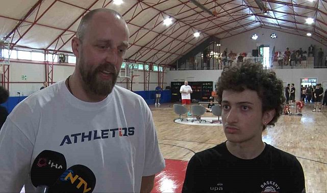 EuroLeague'in önemli ismi Milaknis Ankara'da genç sporcularla buluştu