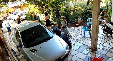 Fethiye'deki komşu dehşeti kamerada