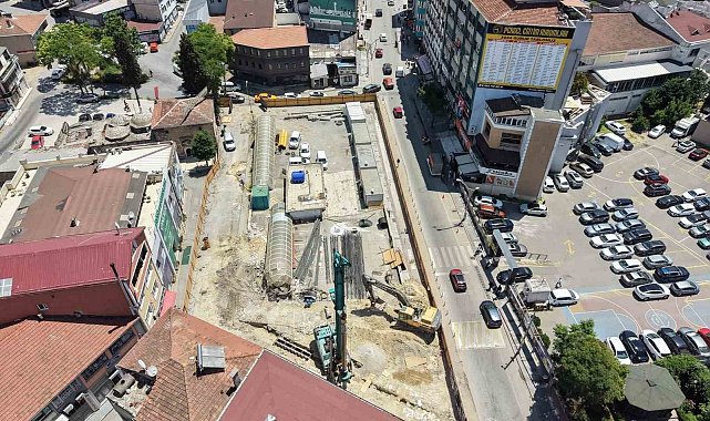 Gebze'de tarihi hamamı gün yüzüne çıkaracak tam otomatik otopark projesi yükseliyor