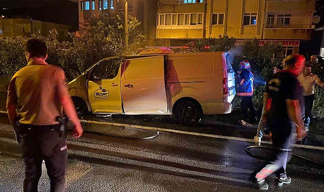 Giresun'da seyir halindeki otomobil alev alev yandı