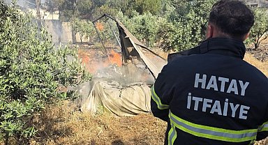 Hassa'da bahçe yangını