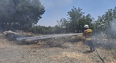 Hassa'da otluk alandan alevler yükseldi