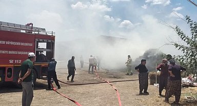 Hassa'da samanlık yangını