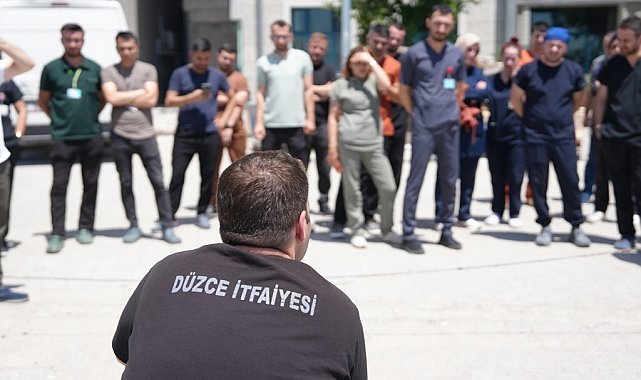 Hastanede yangın eğitimi