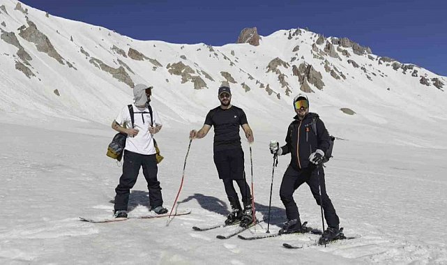 Haziran sonunda Erciyes'te kayak keyfi