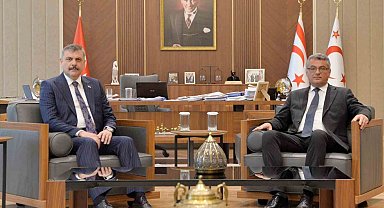 İçişleri Bakanı Çiftçi, KKTC Cumhurbaşkanı Erhürman ile görüştü